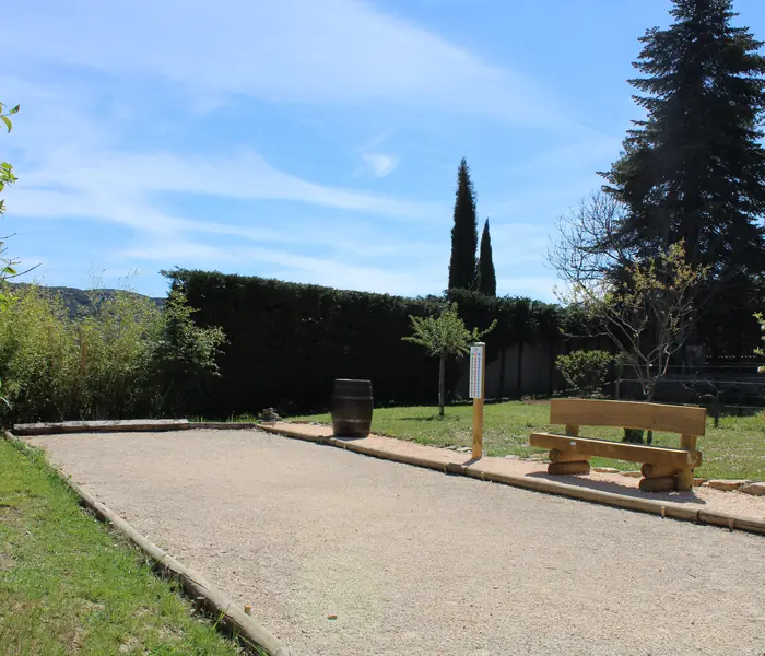 The estate's pétanque court